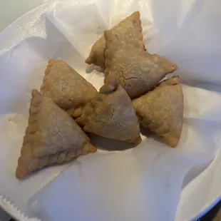 Mini Paneer and Spinach samosas