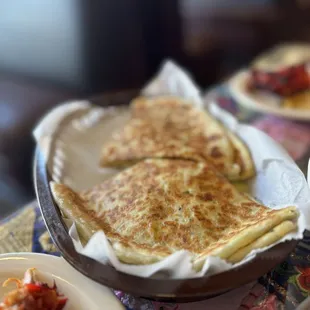 a plate of food on a table