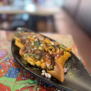 a plate of food on a table