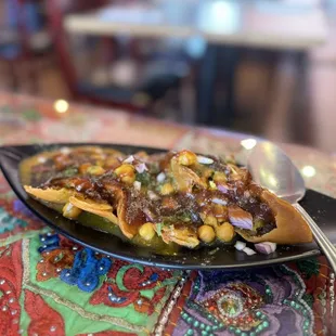 a plate of food on a table