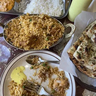 Chicken Biryani and Chicken Tikka Masala Lunch