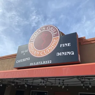 the front of the restaurant