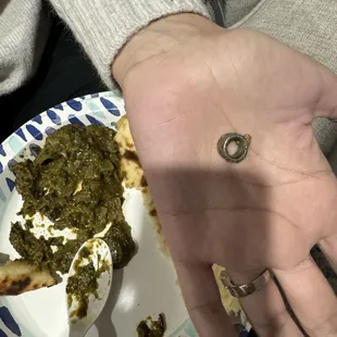We'll never order food from India Harvest again. we ordered food from here for our guests and found metal nut in food Saag.