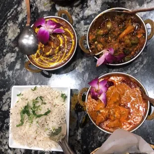 a variety of dishes