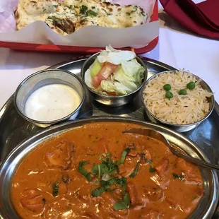 Butter chicken! This was served hot and freshly cooked! Very tasty and flavorful! Definitely recommend.