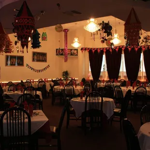 The banquet room/additional dinning area of India&apos;s Restaurant in Denver.