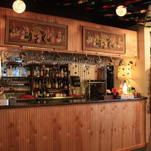 A view of the bar at India&apos;s Restaurant in Denver.