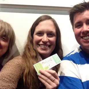 Thank you, yelp for our tickets! We are so ready for our schwag and shopping! We gave the other ticket to a happy person. ;)