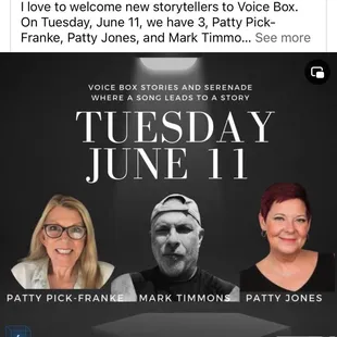 First-time storytellers tonight!