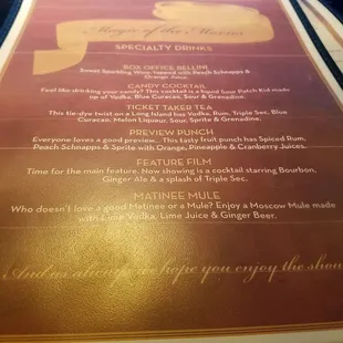 additional cocktail specials