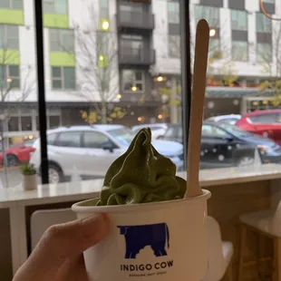 Small Ceremonial Matcha Soft Serve ($4 plus tax and tip)