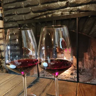 Cozy and warm Enjoy your favorite wine by the fireplace
