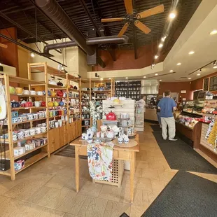 the inside of a tea shop