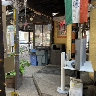 Indian flag and outside