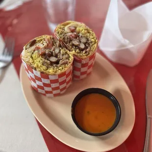 Lamb tikka burrito