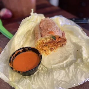 Tikka Burrito + Masala Salsa. Yum.