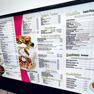 Wall menu