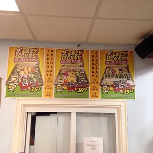 a variety of candy boxes