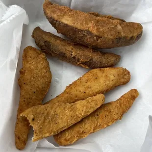 3 piece strips with wedges.