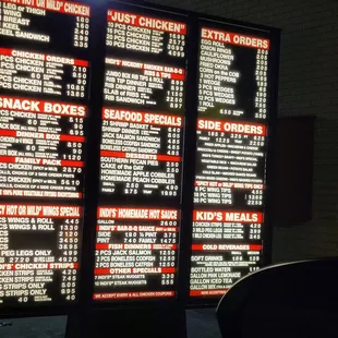 the menu