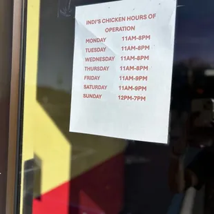 Hours (as of 1/5/25)