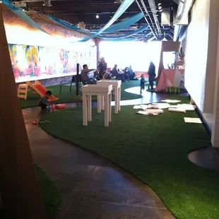 The length of the park.