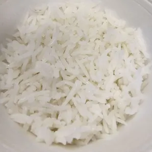 Basmati rice that comes with entree