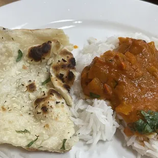 Garlic Naan, Chicken Tikka Masala