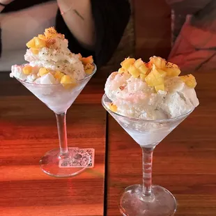 Mango sticky rice ice creak