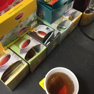 Complimentary tea bar