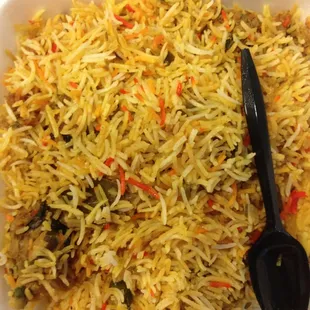 Biryani. Can be chicken or lamb.