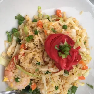 Nasi goreng with shrimp