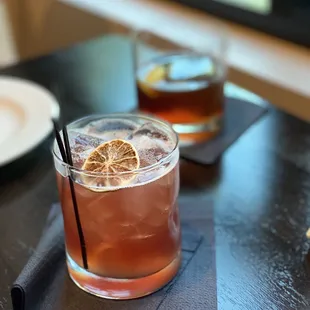 Spicy Centric margarita and Dark Lord cocktails.  Both great!