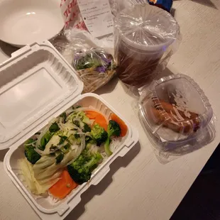 Broth and veggies