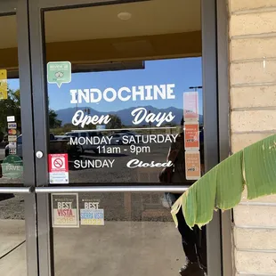 the entrance to indochine