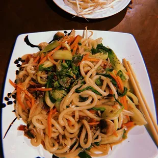 Stir Fried Udon with bacon