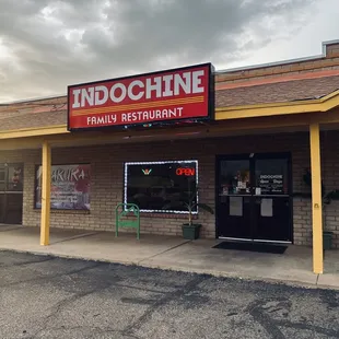 Outside of the restaurant