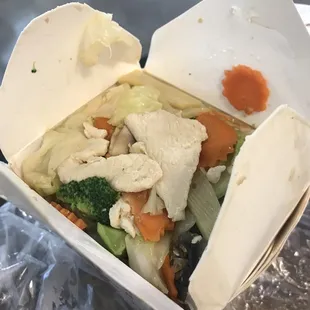 Chicken with Mixed Vegetables Lunch