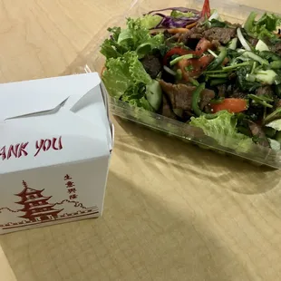 Beef Salad with a side of Jasmine Steamed Rice, from Indochine!!!