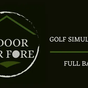 the logo for the golf simulators