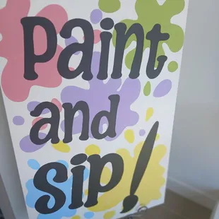 We offer Paint &amp; Sip