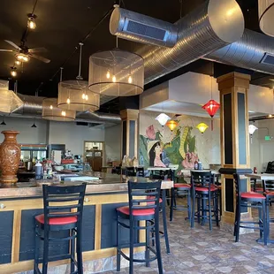 the interior of a restaurant