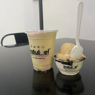 Shake and small sorbet cream
