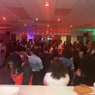 a large group of people at a party