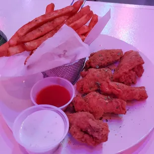 Wings and fries