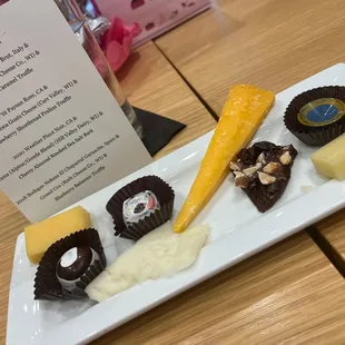 Wine, Cheese, and Chocolate Tasting.