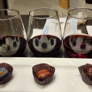 Red Wine and Chocolate Flight