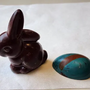 Dark Chocolate Bunny and Caramel Peanut Butter Crunch Egg!
