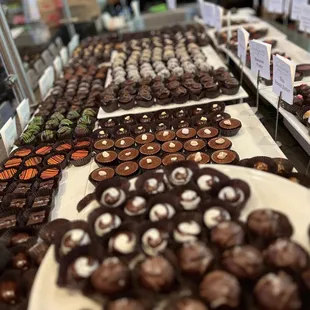 a variety of chocolates