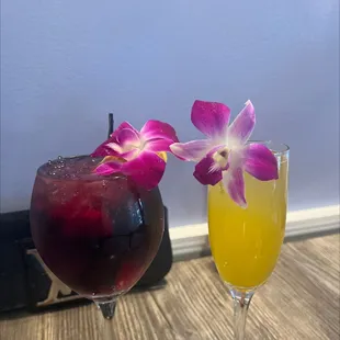 Sangria and mango lemonade mimosa!